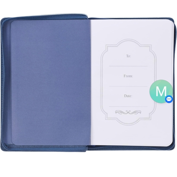 Elegant Blue and Gold Floral Journal - Picture 3 of 4